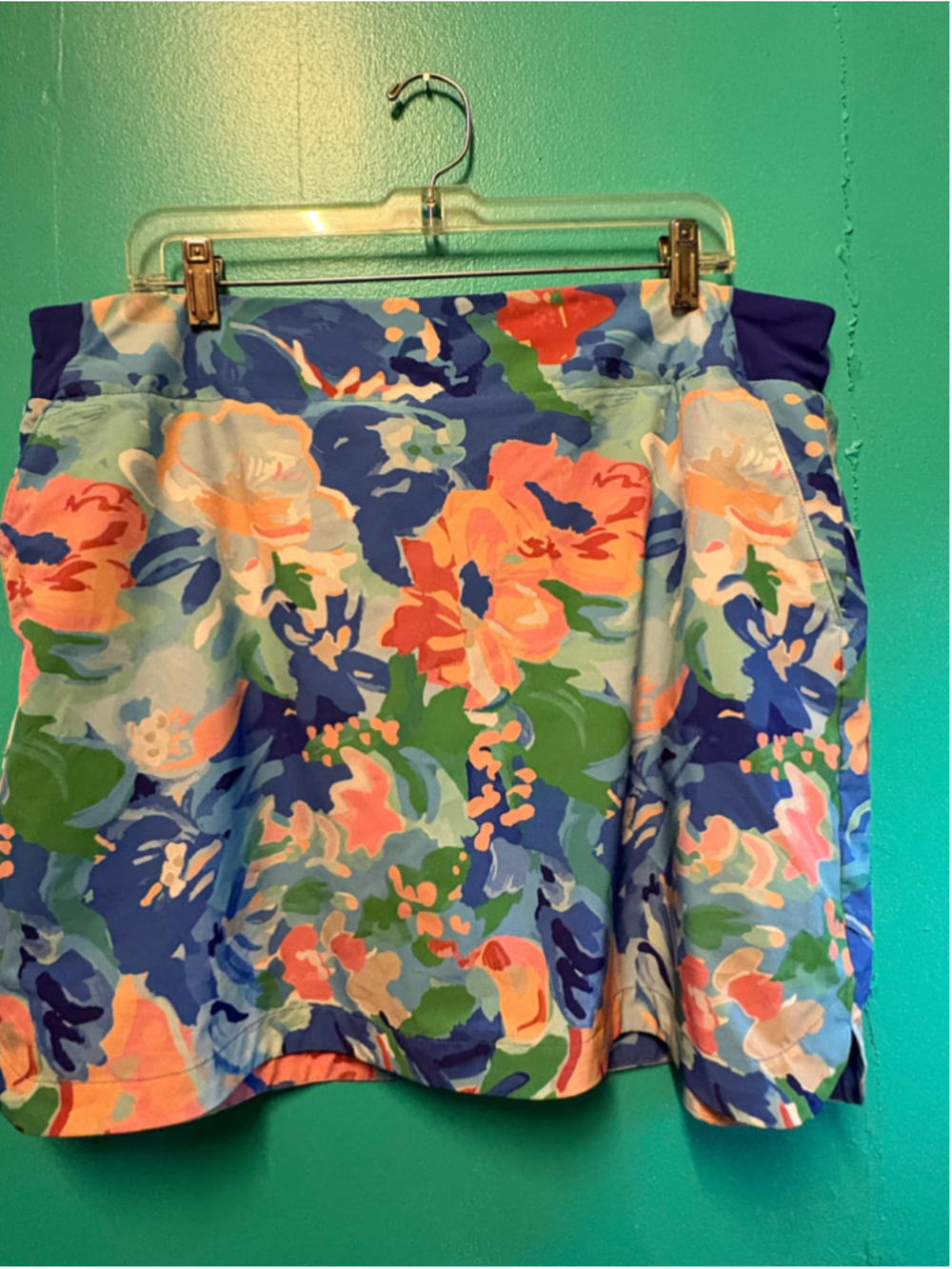 Women's Walter Hagen Floral Skort XXL Blue Orange